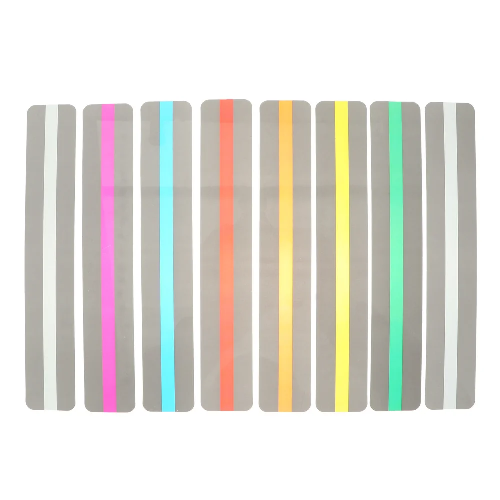 

8Pcs Reading Guided Strips School Highlight Colored Overlay Bookmarks