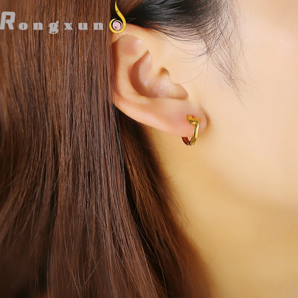 

Rongxun 2021 New Fashion Brand Design Elegant And Exquisite Retro Gold Stud Earrings For Women，Simple，Party Unique Girl