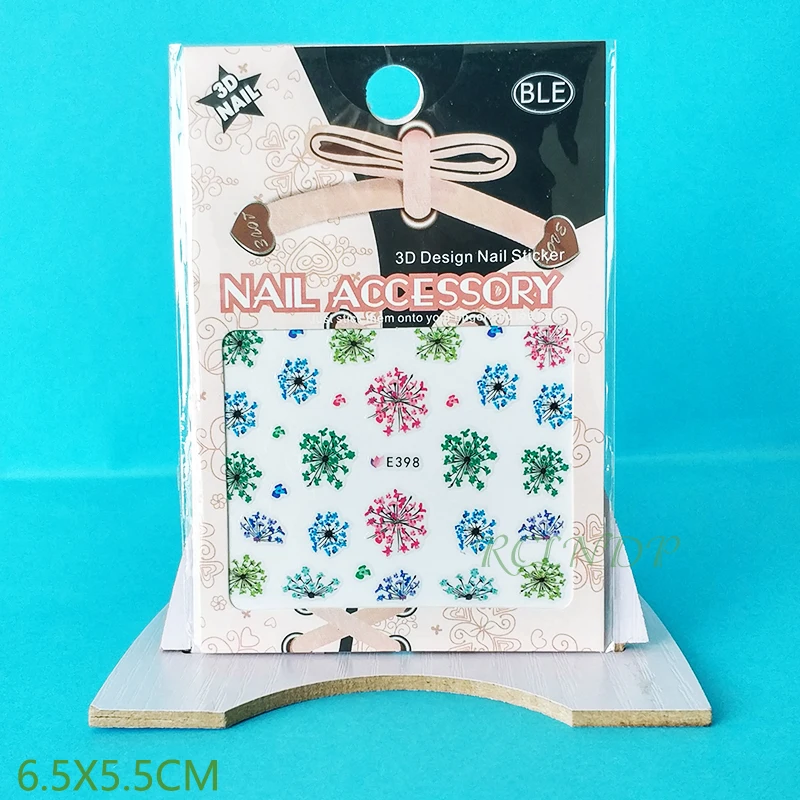 3D стикер для ногтей все украшения цветок Снежинка Дизайн Pegatinas слайдеры Клей