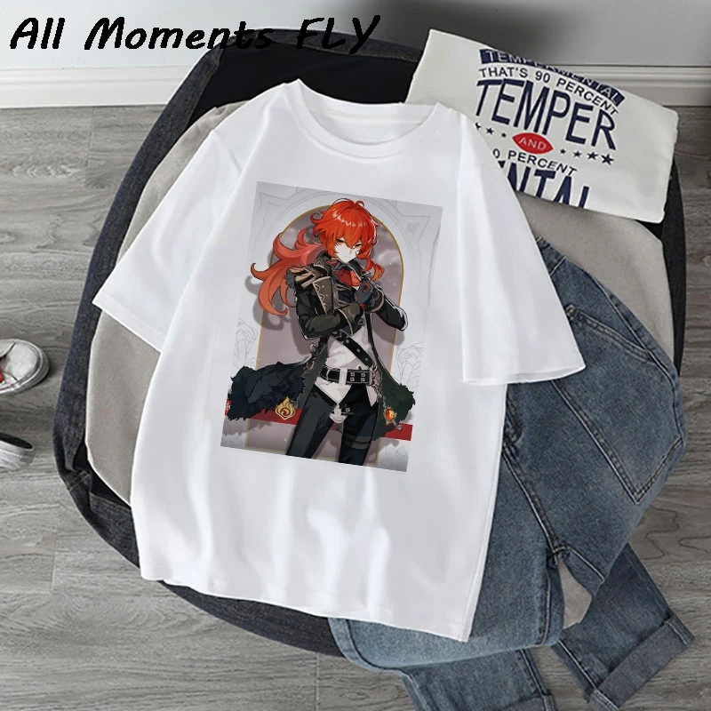 

2021 Summer Harajuku Shirt Genshin Impact T Shirt Japanese Streetwear Grunge Aesthetic Clothes Fashion Anime Mujer Camisetas Top