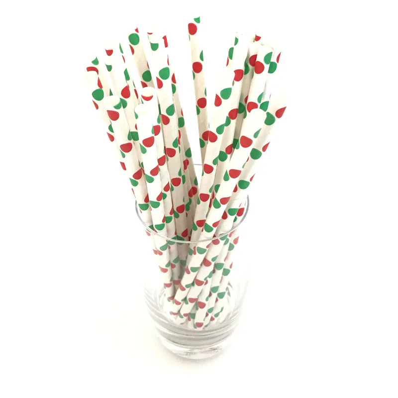 Цветная полосатая бумага Одноразовые крафт разлагаемые соломинки|Одноразовая