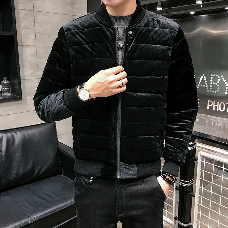 black Veste Homme Hiver Мужская Куртка Jaqueta Masculina Inverno теплые пальто уличная новая мужская куртка хип-хоп бейсбольное пальто Верхняя одежда - Цвет: black