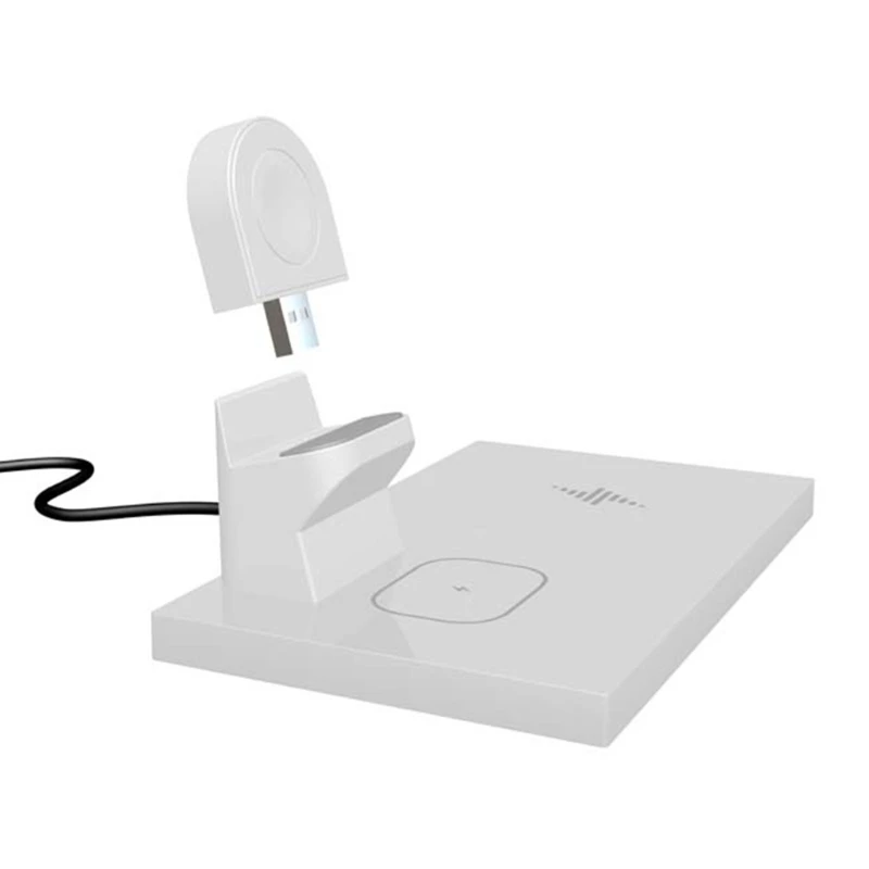 

3in1 Wireless Charger Stand for -Airpods i-watch Series 1 2 3 4 5 Mobile Phones D08A