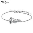 Очаровательный браслет из серебра 925 пробы с фианитом AAAA