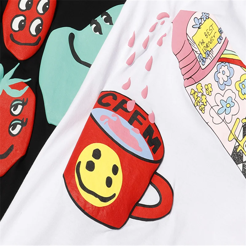 Футболка CPFM 21ss с коротким рукавом стерео-футболка из пенопласта принтом