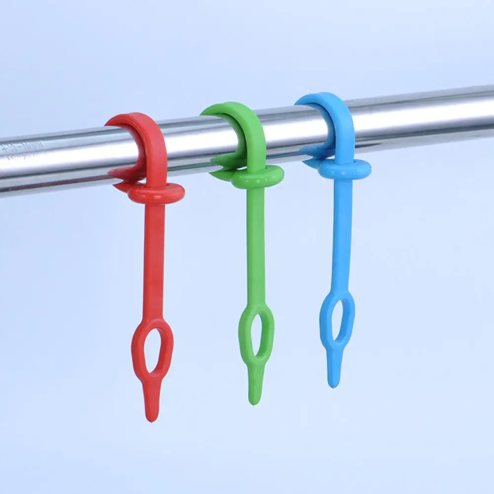 

10PCS Hanger With Hook Fixed Buckle Windproof Scratch Hanger Hook Portable Clothes Non-slip Fixed Buckle