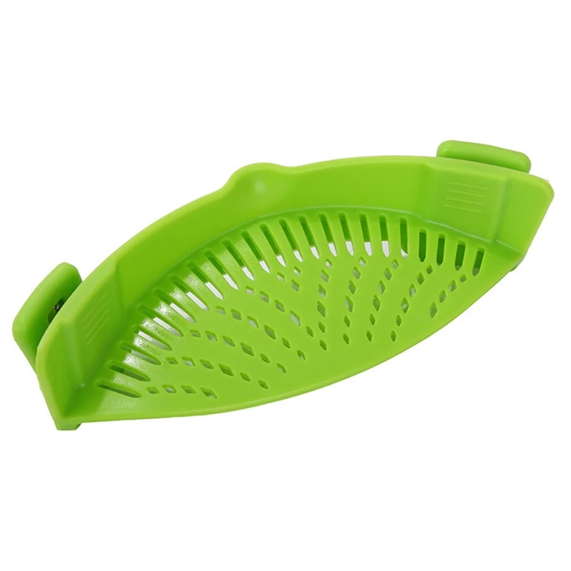 

Kitchen Silicone Strainer Adjustable Clip On Strainer That Fits Most Pots Bowls And Free Heat Resistant Clip On Colande