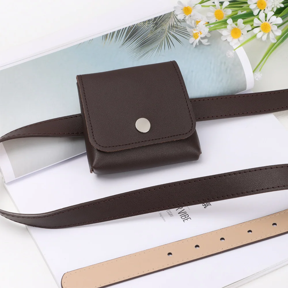 Модные женские Поясные Сумки из искусственной кожи однотонная женская сумочка