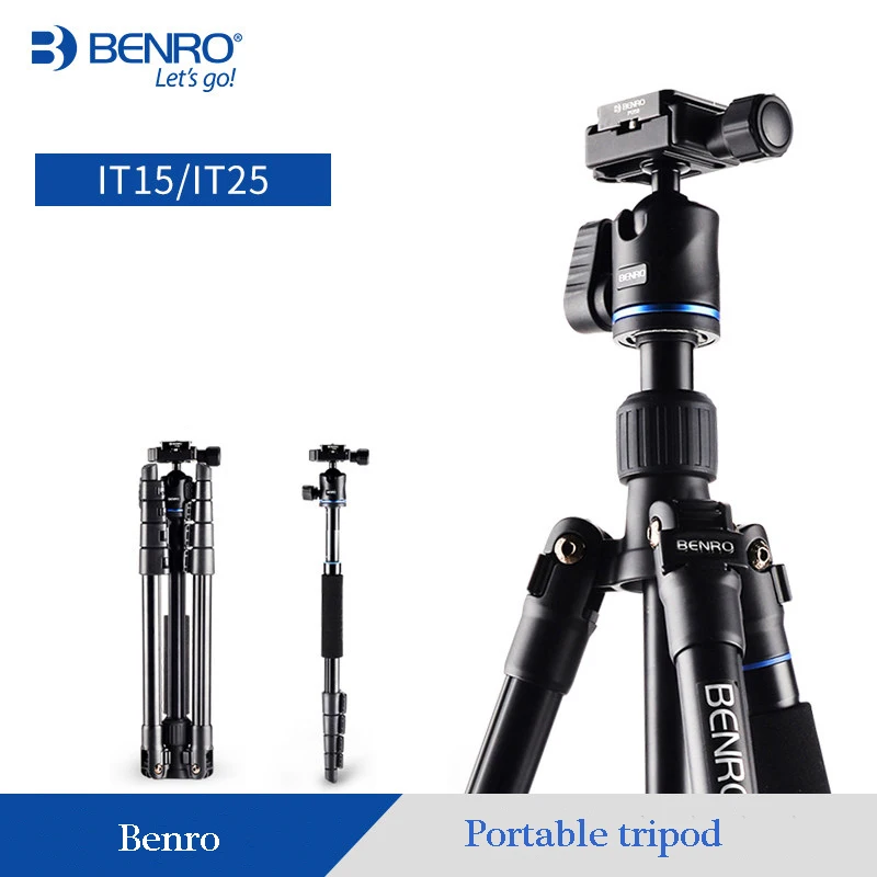 

Benro IT15 IT25 Tripod Portable Aluminium Camera Stand Reflexed Removerble Traveling Monopod Carrying Bag Max Loading 4kg