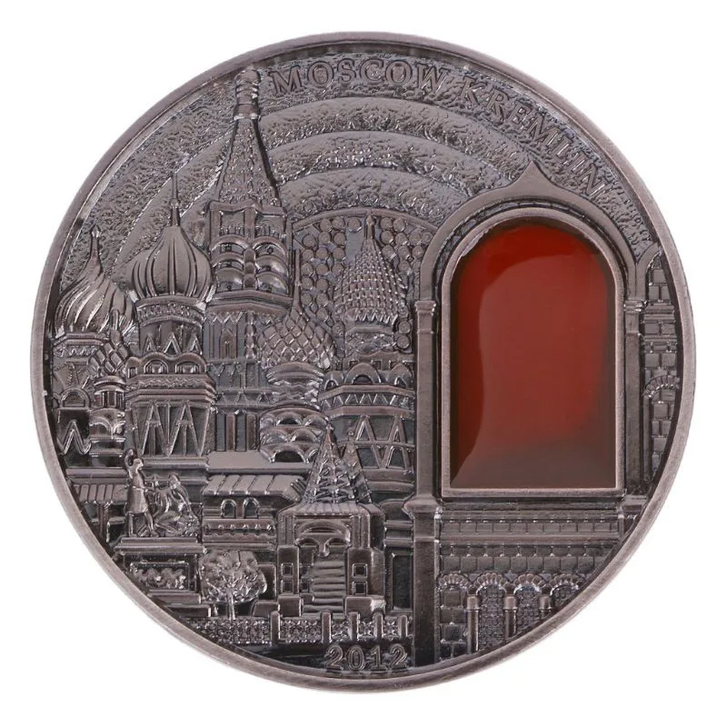 

Palau 2012 Mineral Art Award-winning Commemorative Coins Kremlin Antique Colored Medal Crafts