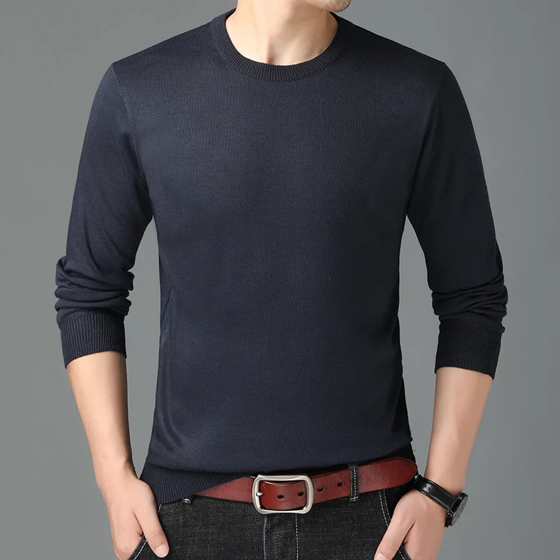 

#1391 Spring Autumn Long Sleeved Pullover Men O Neck Casual Knitwear Man Slim Casual Mens Sweaters High Quality Pulover Hombre