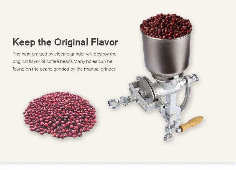 

Latest Cast Iron Manual Grain Grinder Kitchen Tool Wheat Spice Rusher Flour Mill Corn Nut Kitchen Grinding Gadgets