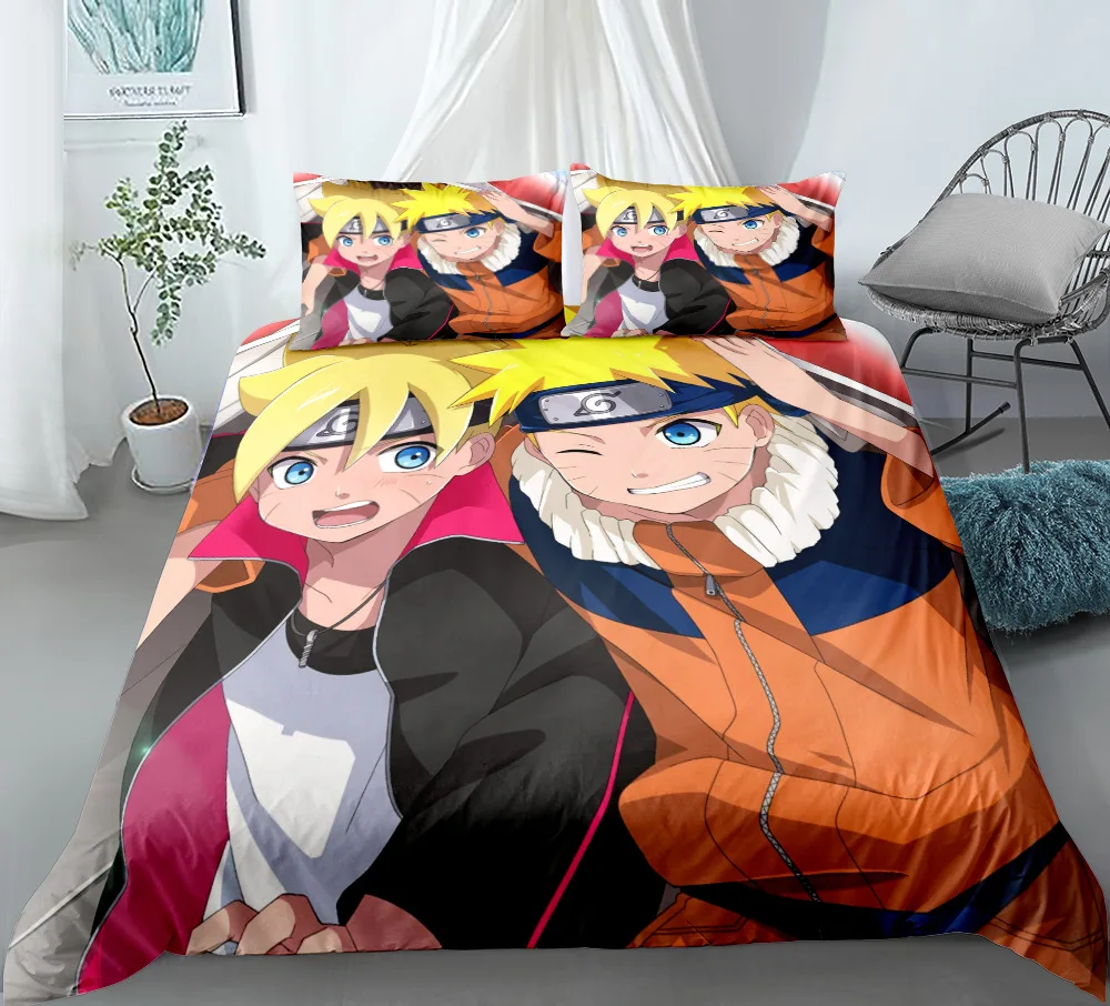 Короткая футболка с героями из японского аниме пододеяльник 3D принт набор