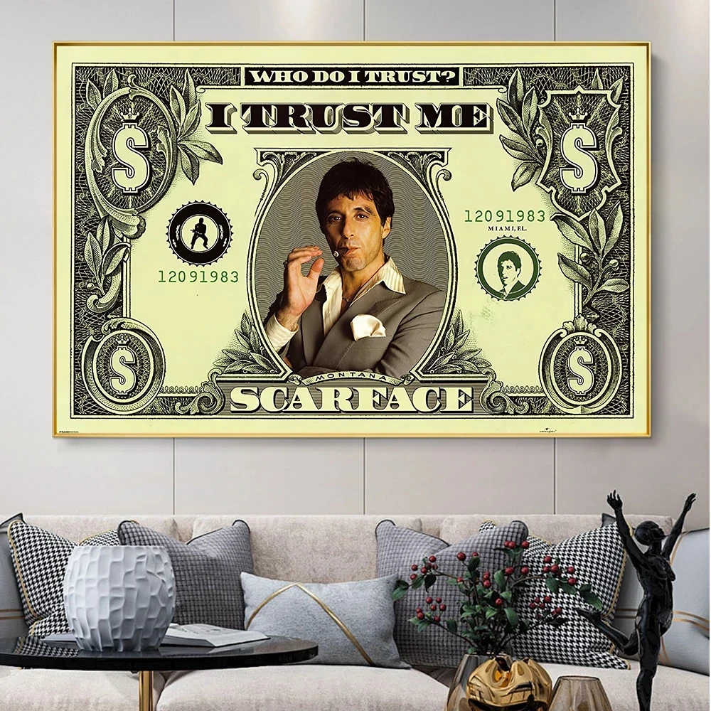 

Modern Dollar Inspirational Canvas Art Posters And Prints Money Canvas Paintings On the Wall Art Picture For Living Room Decor