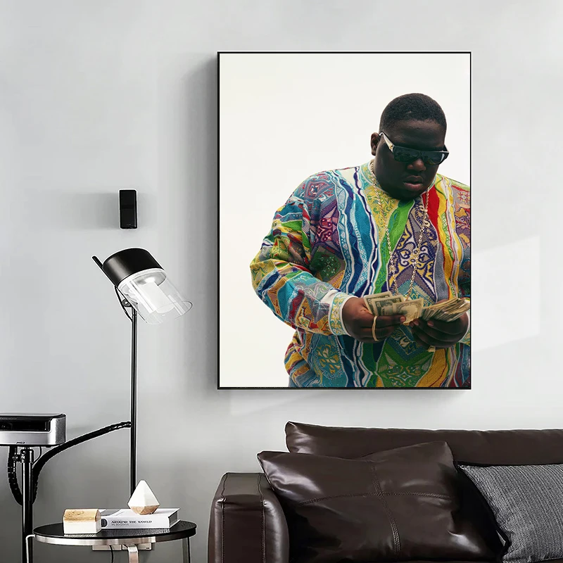 

Dana Lixenberg Biggie Art Canvas Print Painting Figure Portrait Wall Picture Fashion Morden Living Room Home Decoration Poster