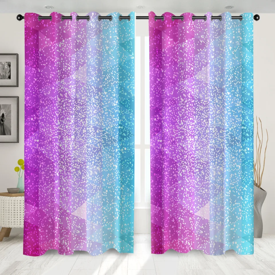 

SOFTBATF Rainbow Windows Curtains Darkening for Living Room Bedroom Decorative Kitchen Curtains Dropshipping