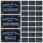 Kelly66 собака Бигль Shih Tzu Whippet Collie Чихуахуа Пудель Металлический Знак Домашний Декор Бар настенная живопись 20*30 см размер Dy140