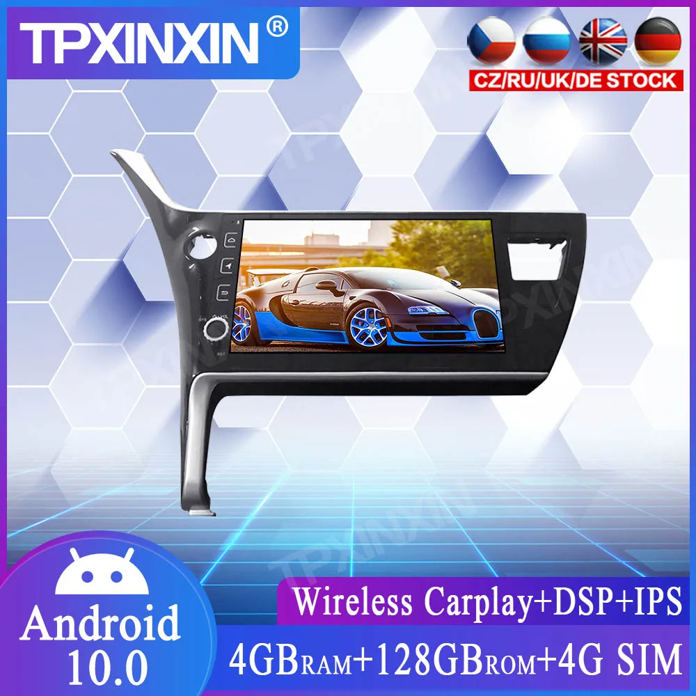 128 ГБ Android 10 для Toyota Corolla/Levin 2018 Автомобильный мультимедийный плеер GPS Navi Head Unit радио