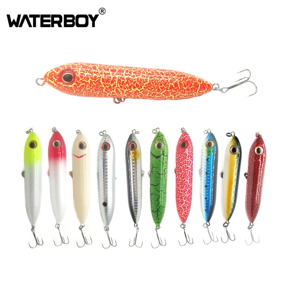 WATERBOY плавающий воблер карандаш 9.6cm12.2g жесткий рыболовная приманка-топвотер