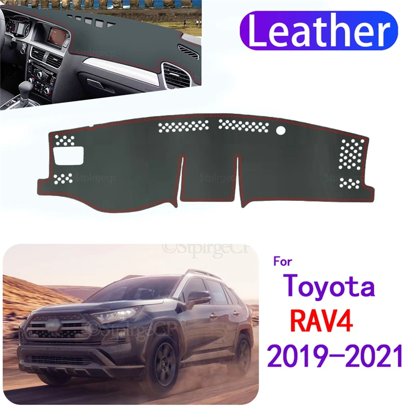 

PU Leather Dashmat Dashboard Cover Mat Carpet Car-Styling accessories for Toyota Rav4 XA50 2019 2020 RAV 4 XA 50