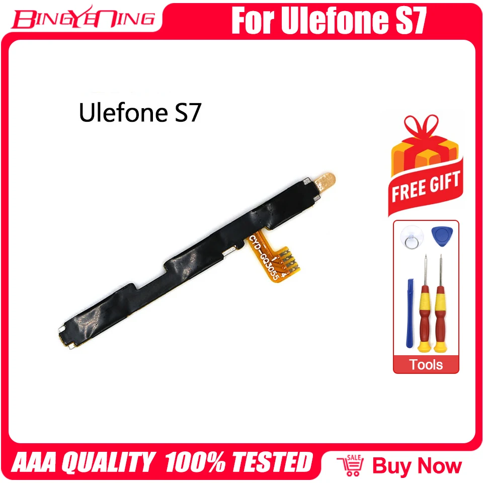 BingYeNing New Original Main For Ulefone S7/S7 Pro power on/off+ volume FPC Key up/down button flex cable | Мобильные телефоны и