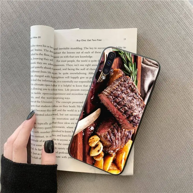 

Delicious food steak Phone Case For Samsung galaxy A S note 10 7 8 9 20 30 31 40 50 51 70 71 21 s ultra plus