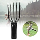 1 шт., пружинная стальная черная трубка гарпуна с бородкой, защита от бега, 345 зубьев, рыболовное снаряжение, аксессуары, рыболовная вилка