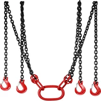 vevor 1 5m 3m 4m x 516 inch lifting chain sling lifts 5 tonne heavy duty with 4 legs grade hooks and adjuster g80 alloy steel