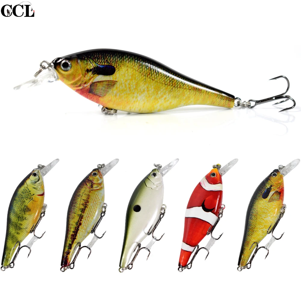 

9.5CM 12.5G Sink Crankbait Lures Fishing Tackle Hard Body Crank Jerkbait Rattle Wobbler Bait Freshwater Fishing