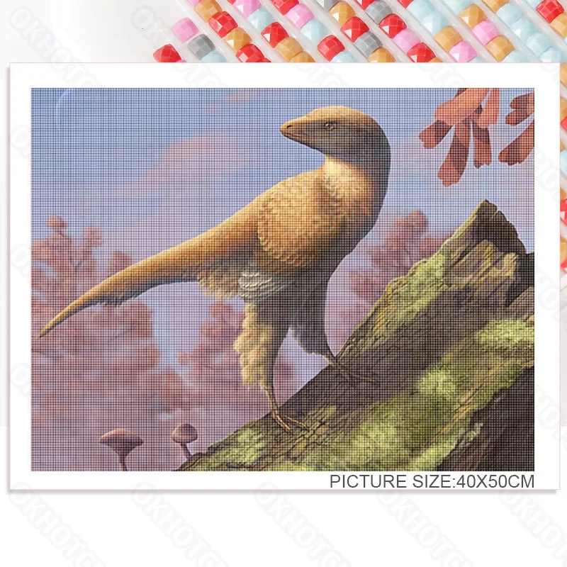

Diy Diamond Painting Prehistoric Dinosaur Cross Stitchs Kit Full Diamond Square Embroidery Mosaic Rhinestone Decoration Picture