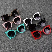 iboode cute cartoon cate eye kids sunglasses fashion outdoor traving anti uv boys girls sun glasses new beach shading eyewear