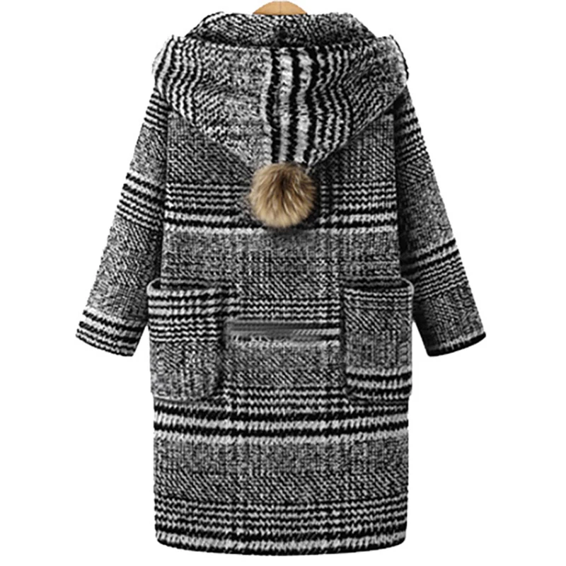 Модное пуховое пальто для беременных женщин теплое шерстяное Свободное длинное