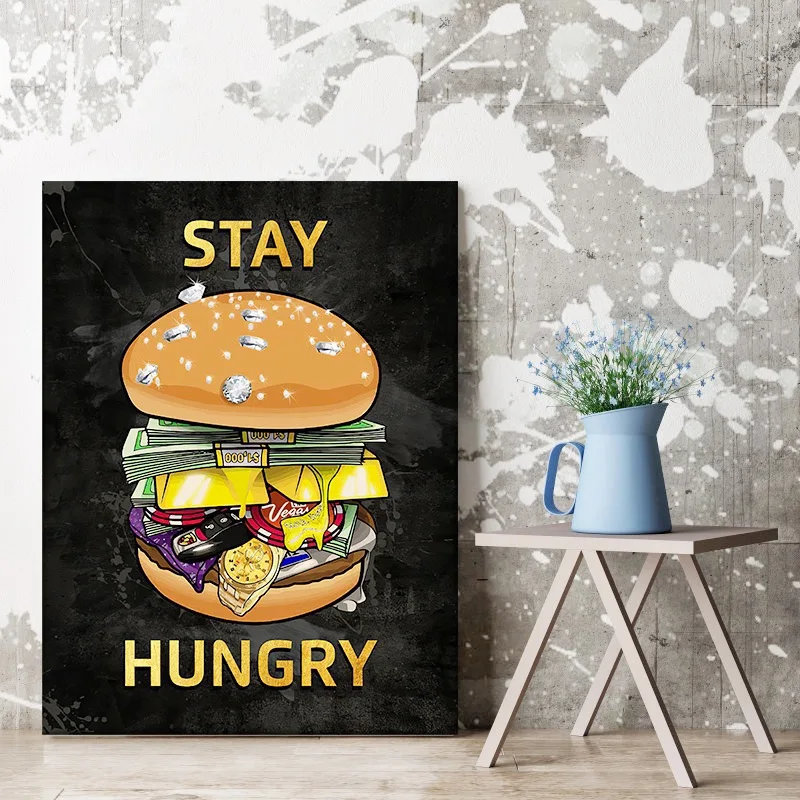 Плакаты и художественная печать на холсте картина неоновые деньги Декор для