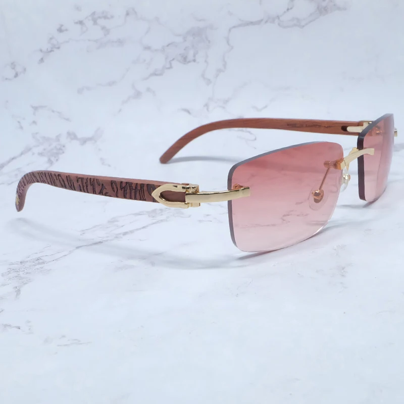 

Trending Product Mens Sunglasses Brand Designer Wood Buffs Sun Glasses Carter Eyewear Frame Square Rimless Shades Gafas De Sol