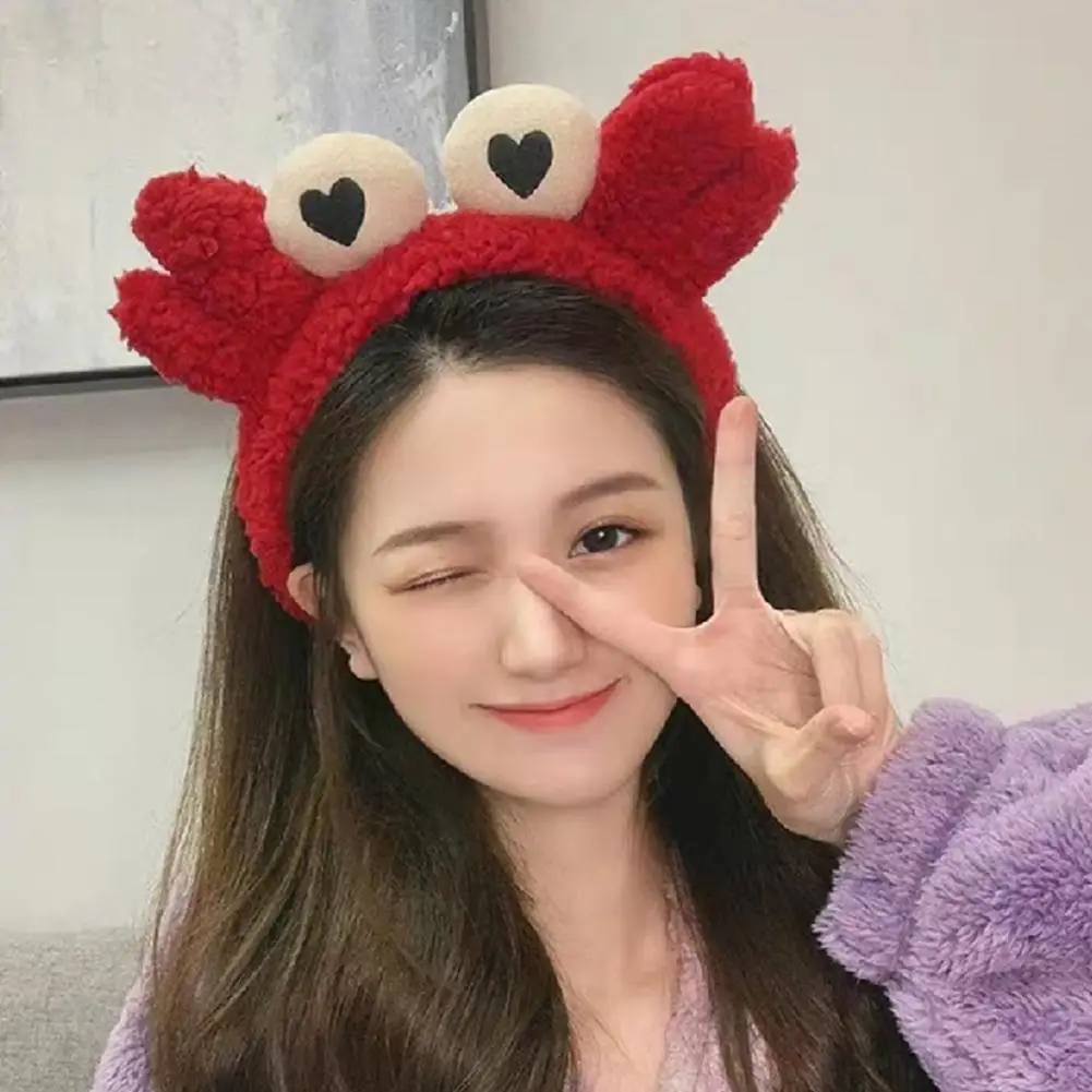 

Cute Washing Face Hair Band Female Hair Bundle Funny Salted Fish Crab Hair Band Sweet Headband Cartoon Animal Hairpin Headdres