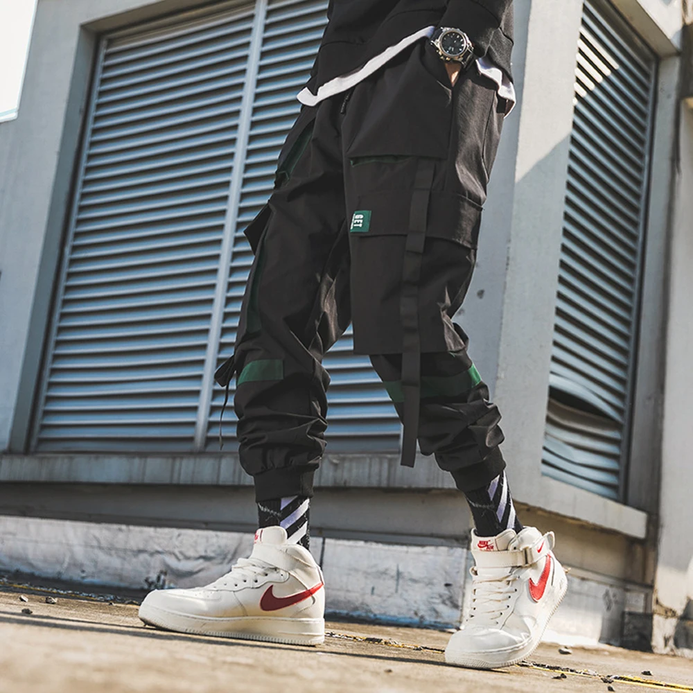 

Japanese Fashion Street Pants Harajuku Men Joggers Casual Thin Cargo Pants Male Fashion Clothing Ankle Length Sweatpants Men