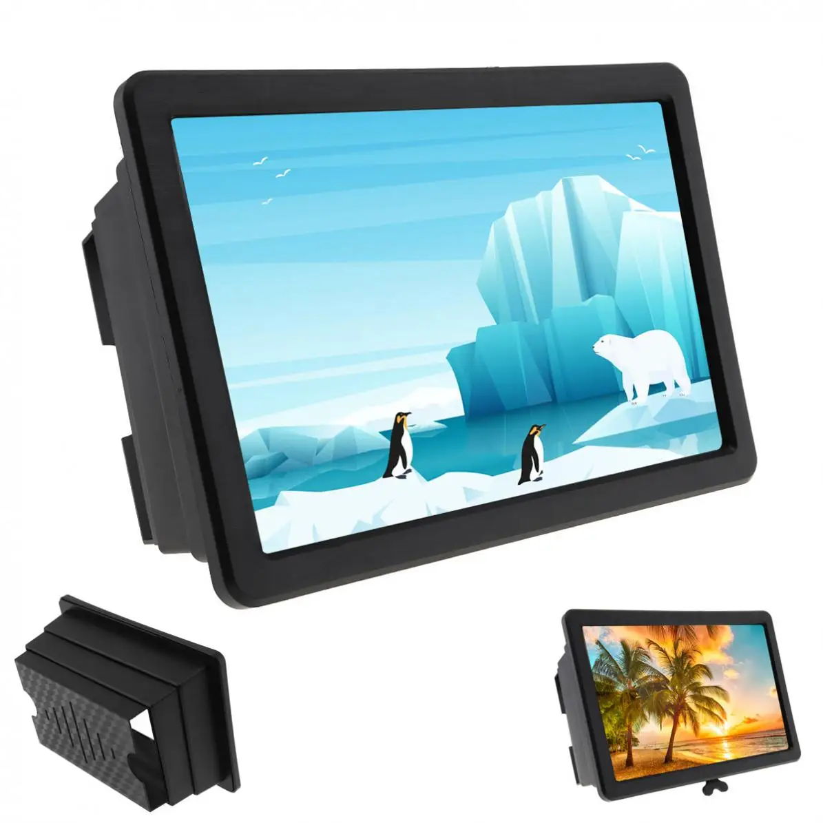 2X черный акрил + АБС пластик Портативный раздвижной 3D Видео мобильный