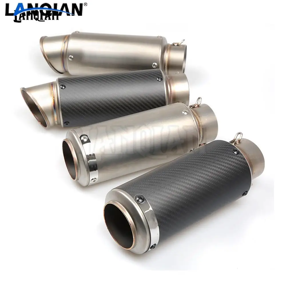 For SUZUKI GSF1250 GSF650 BANDIT GSX1250 GSX1400 Z1000 Universal Motorcycle Carbon Fiber Exhaust Pipe GP Escape Muffler | Автомобили и