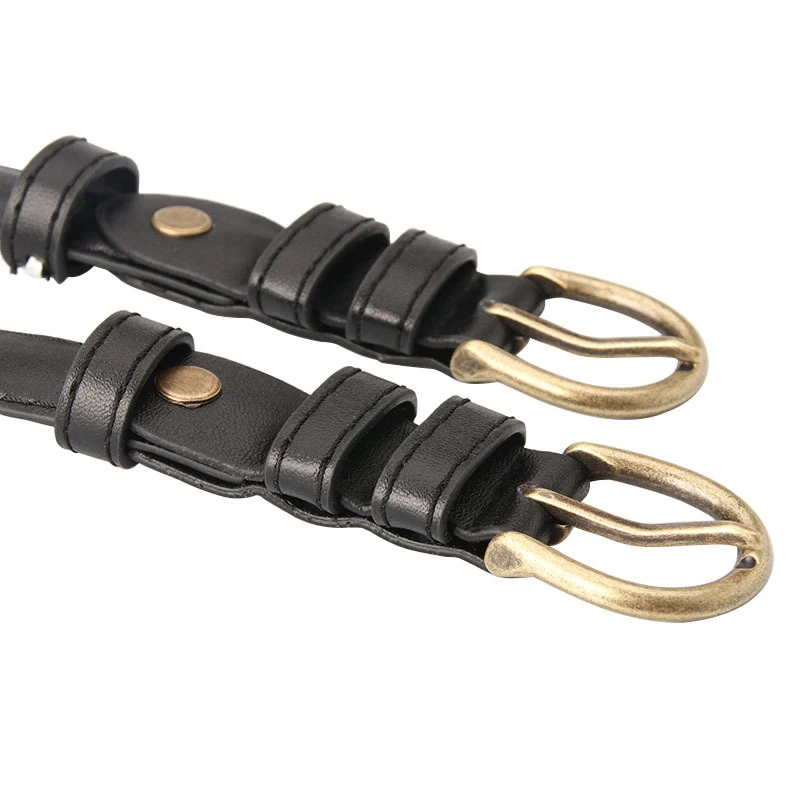 Ретро Модный женский ремень черный кожзаменитель пряжка ковбойские штаны