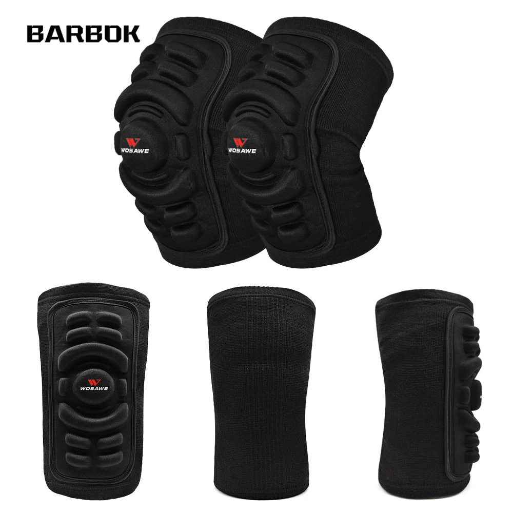 WOSAWE 4pcs Elbow and Knee pads Mountain Bike Cycling Protection Set Dancing Knee Brace Support MTB Eblow Knee Protector