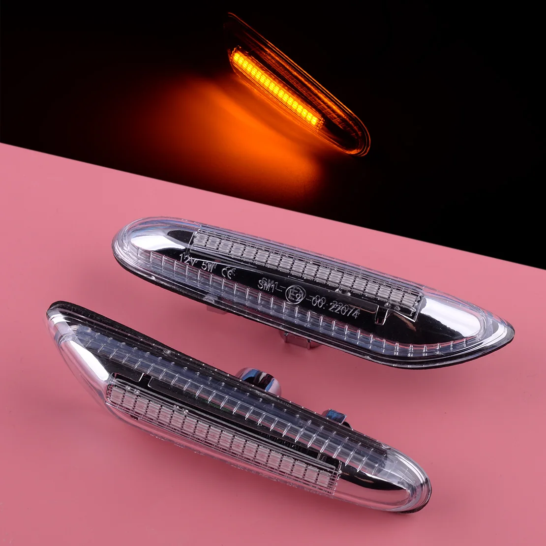 

1 Pair Car Dynamic Side Marker Blinker Signal Lights Plastic 63133418446 Fit For BMW 1 3 5 Series X1 E84 X3 E83 63133403616