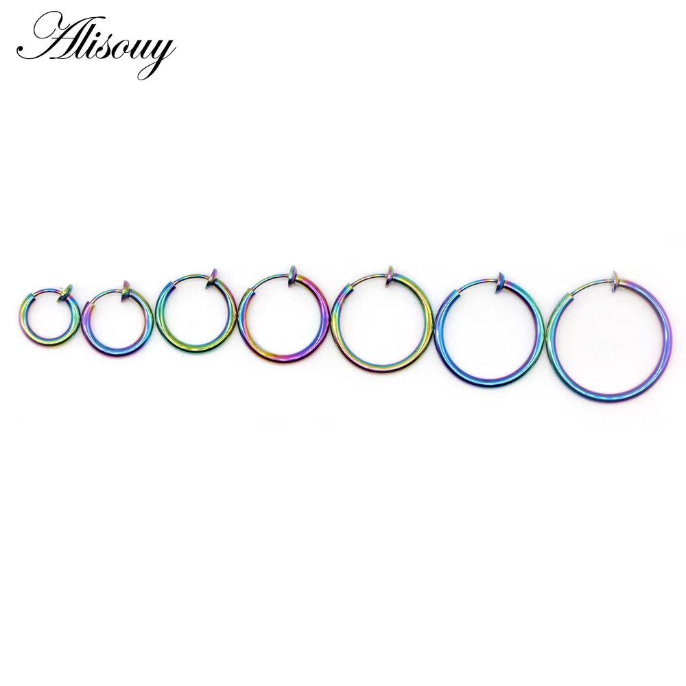 Серьги-кольца Alisouy с имитацией пружины для мужчин и женщин 1 шт. |