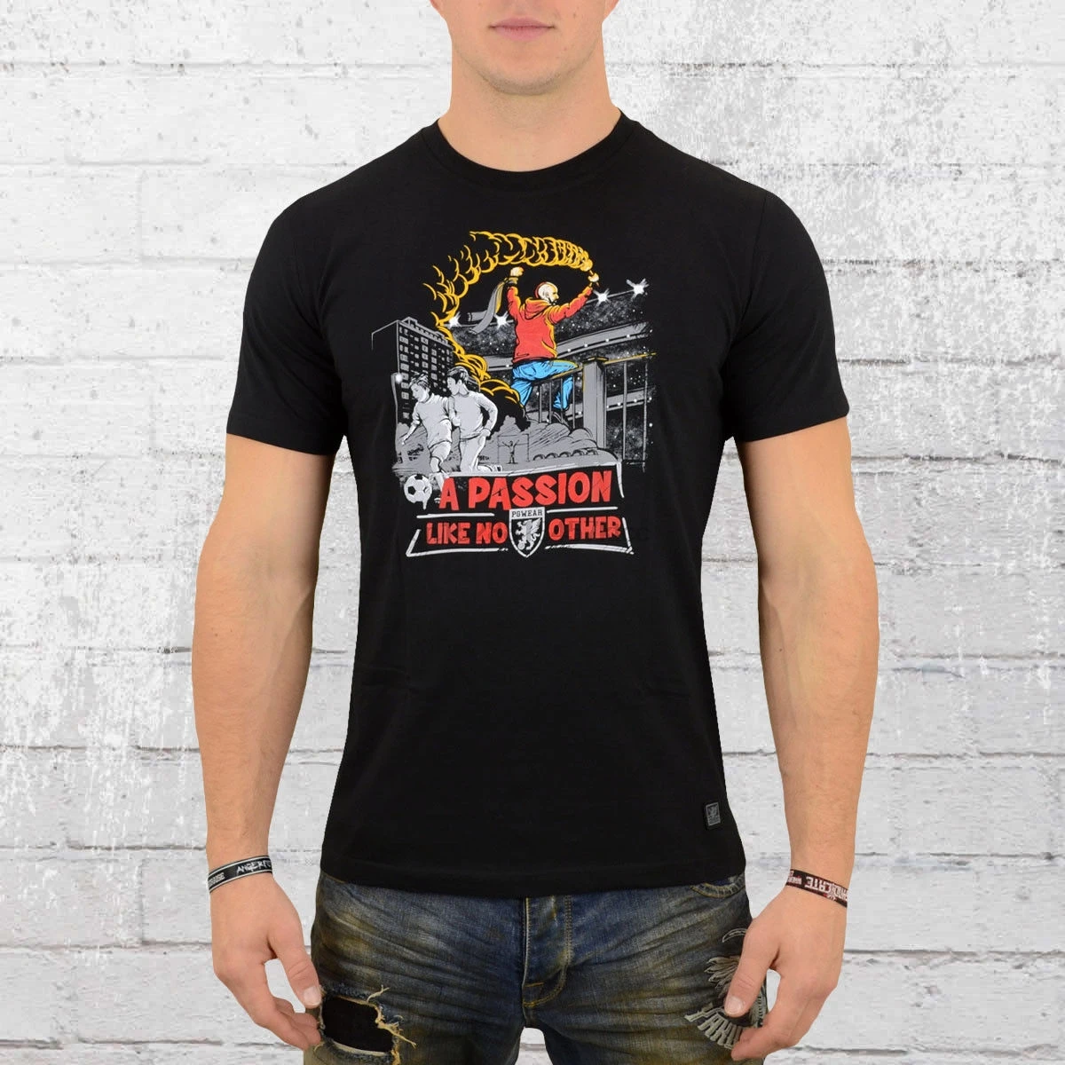 PG Wear мужская футболка страсти Черная Мужская hoолиганы Ultras Football-показать