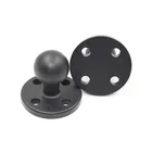 Алюминиевая резиновая 1 дюймовая шариковая головка для штатива, круглая квадратная Монтажная основа для мотоцикла для Gopro, ОЗУ, крепления для Garmin DSLR