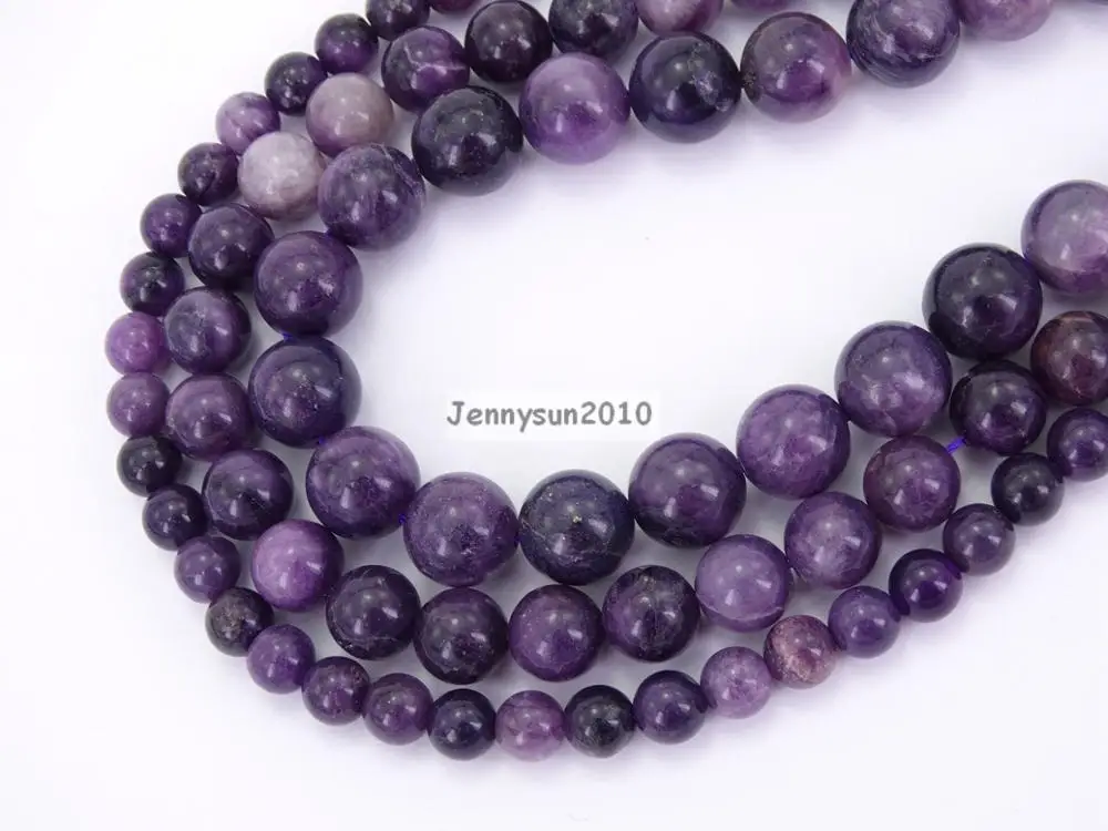

Круглые бусины из натурального камня Сугилита, 15,5 дюйма, 6 мм, 8 мм, 10 мм, для изготовления ювелирных изделий, 5 нитей в упаковке
