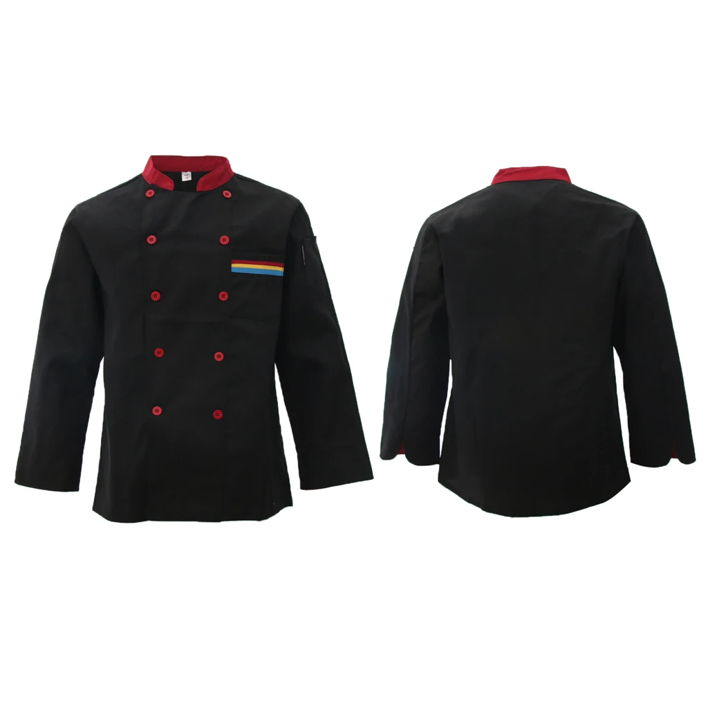 Унисекс с длинным рукавом Одежда для повара куртки пальто ресторан отель