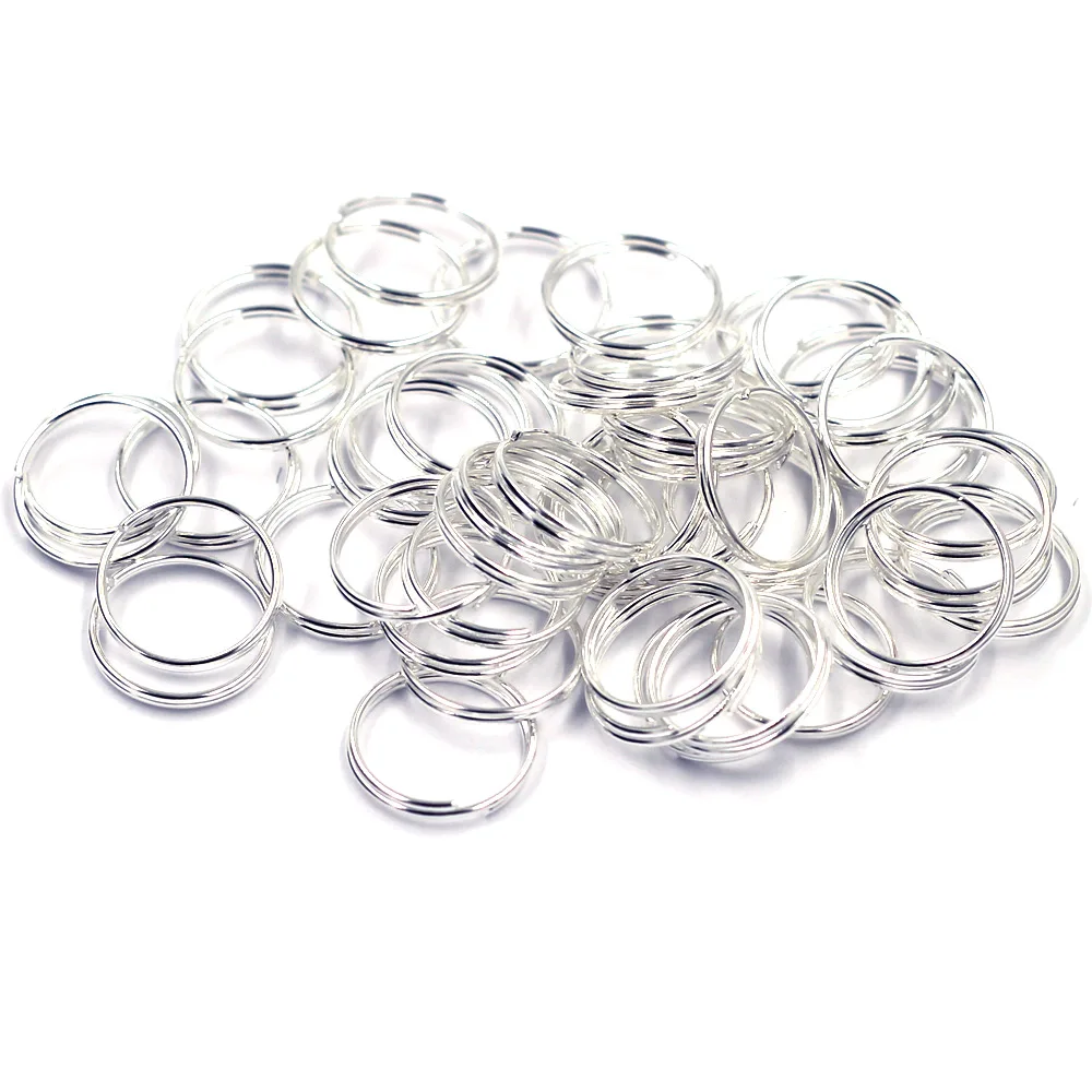 

200Pcs Double Loops Alloy Open Jump Rings Alloy Round Silver Plated Jewelry DIY Findings 6mm Dia.