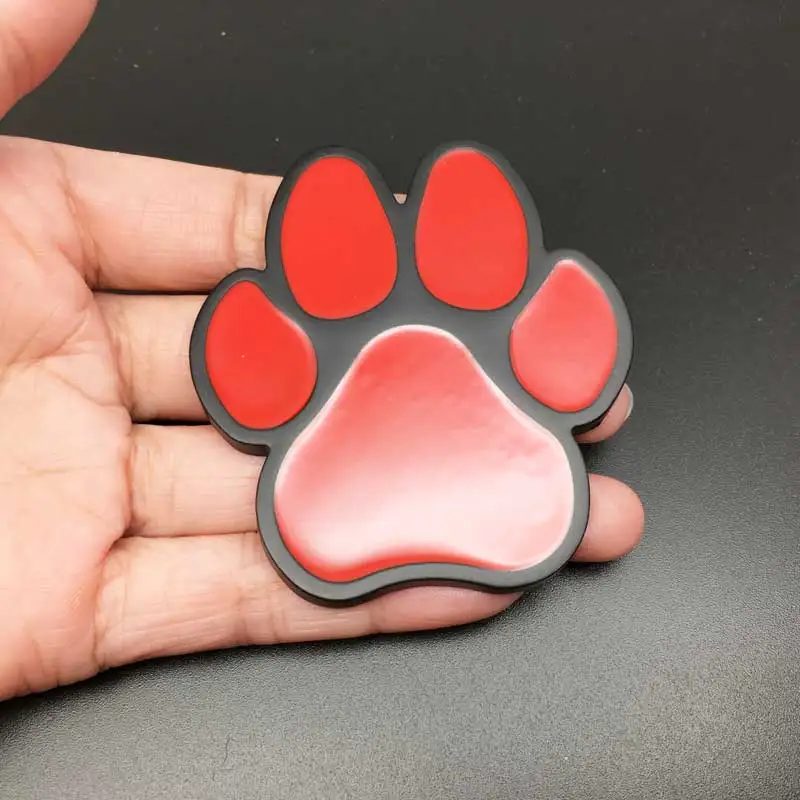 3D автомобиль металлический медведь собака животные лапа ноги принты значок