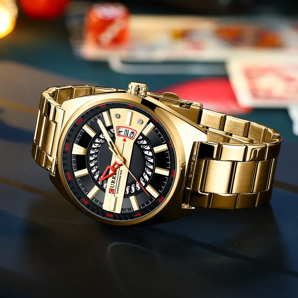 CURREN Новые повседневные спортивные мужские часы с хронографом наручные из