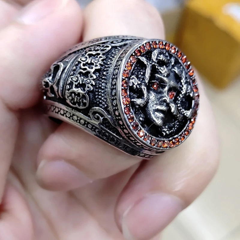 2020 серебряный камень модные украшения для мужчин Креативный дизайн в стиле